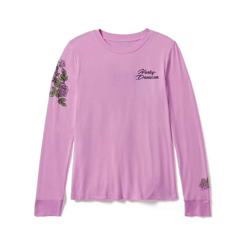 Rose & Thorn Bling Long Sleeve Top