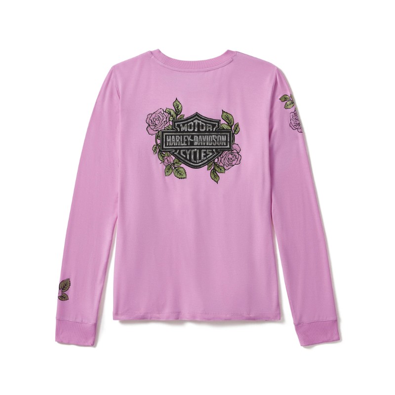 Rose & Thorn Bling Long Sleeve Top