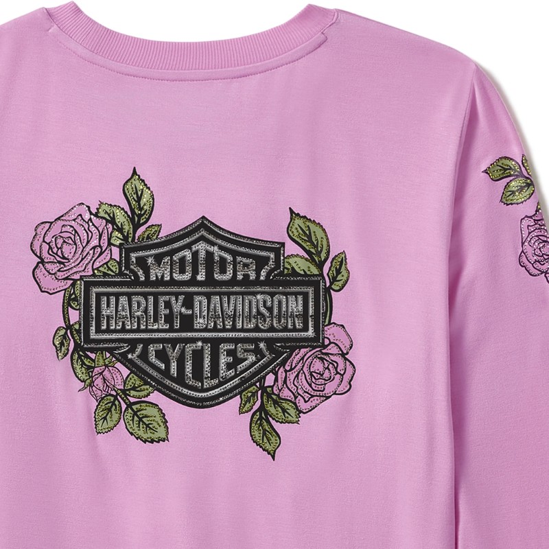 Rose & Thorn Bling Long Sleeve Top