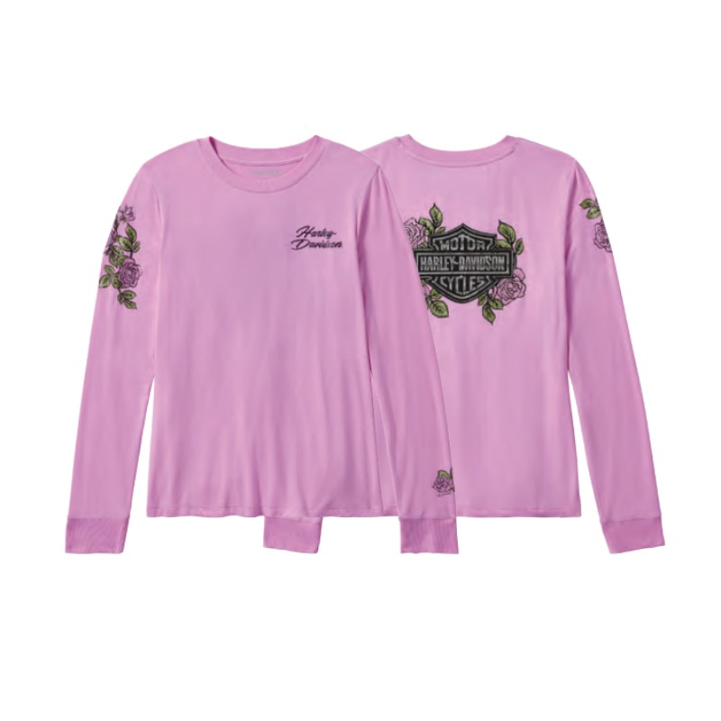 Rose & Thorn Bling Long Sleeve Top