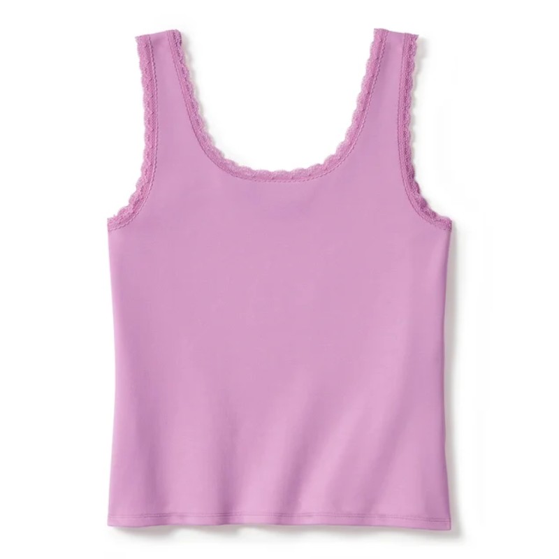 Rose & Thorn Bling Lace Trim Tank