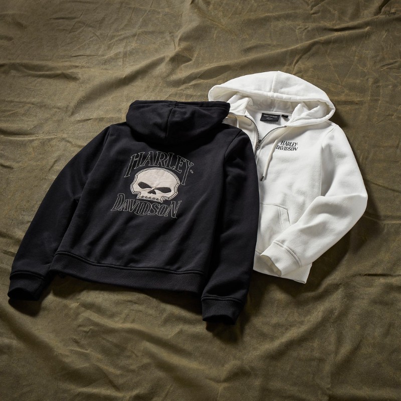Women´s Zip Hoodie Willie G Skull Fleece