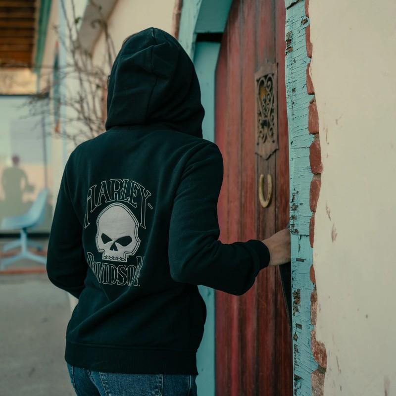 Women´s Zip Hoodie Willie G Skull Fleece