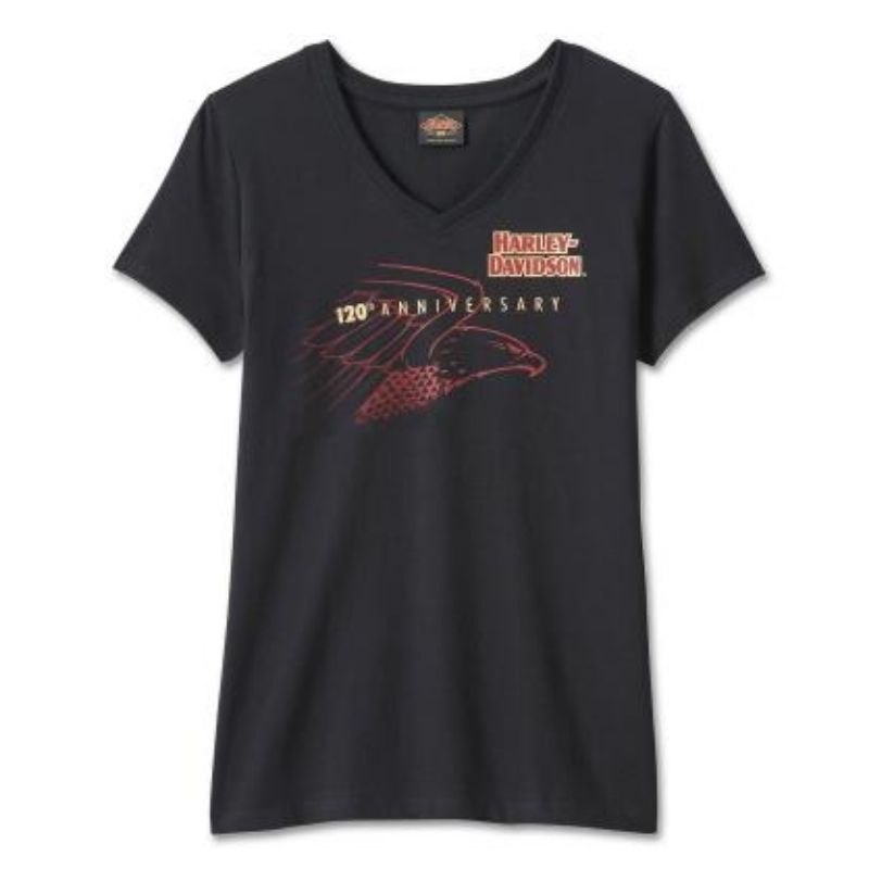 Women’s 120th Anniversary United V-Neck Tee – Black Beauty