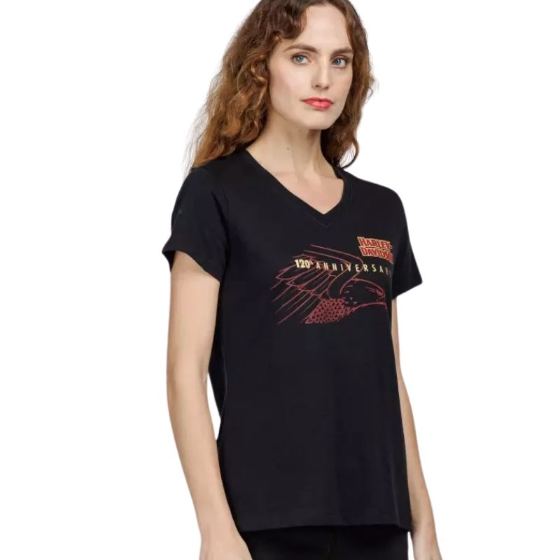 Women’s 120th Anniversary United V-Neck Tee – Black Beauty