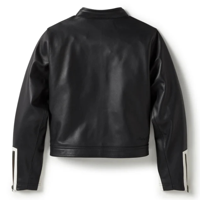 Essential Moto Blocked Leather Jacket