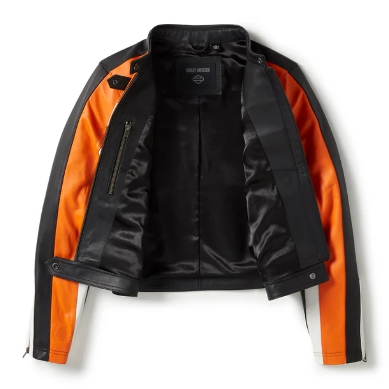 Essential Moto Blocked Leather Jacket