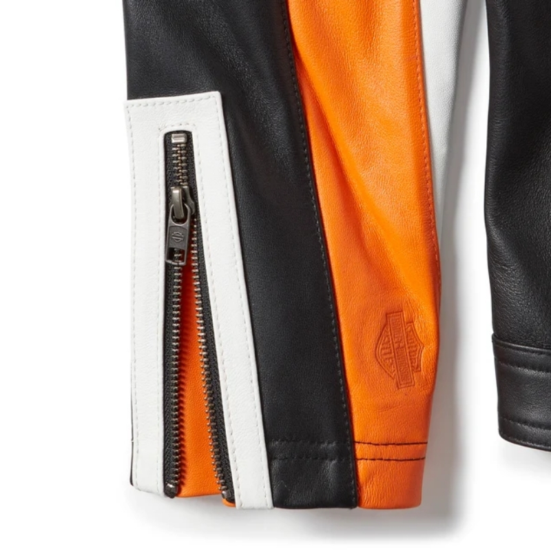 Essential Moto Blocked Leather Jacket