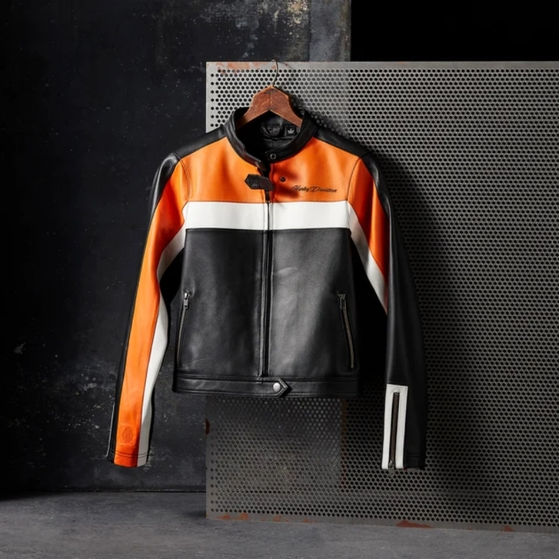 Essential Moto Blocked Leather Jacket