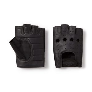 Fingerless Leather Riding Gloves