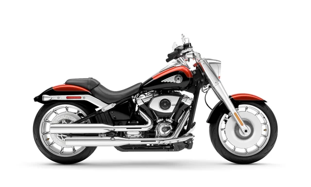 Harley Davidson 2025 Fat Boy® - Whiskey Fire/Vivid Black