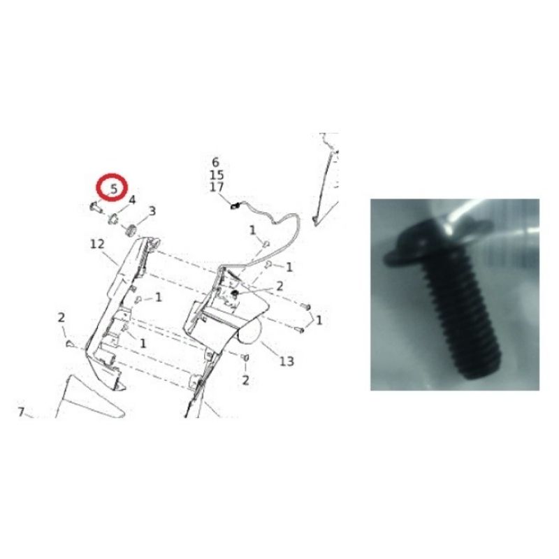 M6 X 1.0-16 Torx Head Flanged Screw