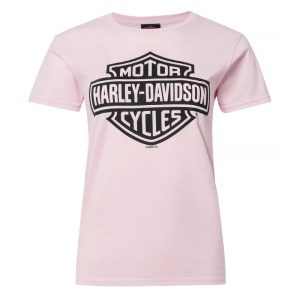 Womens Pink Bar & Shield Dealer Tee