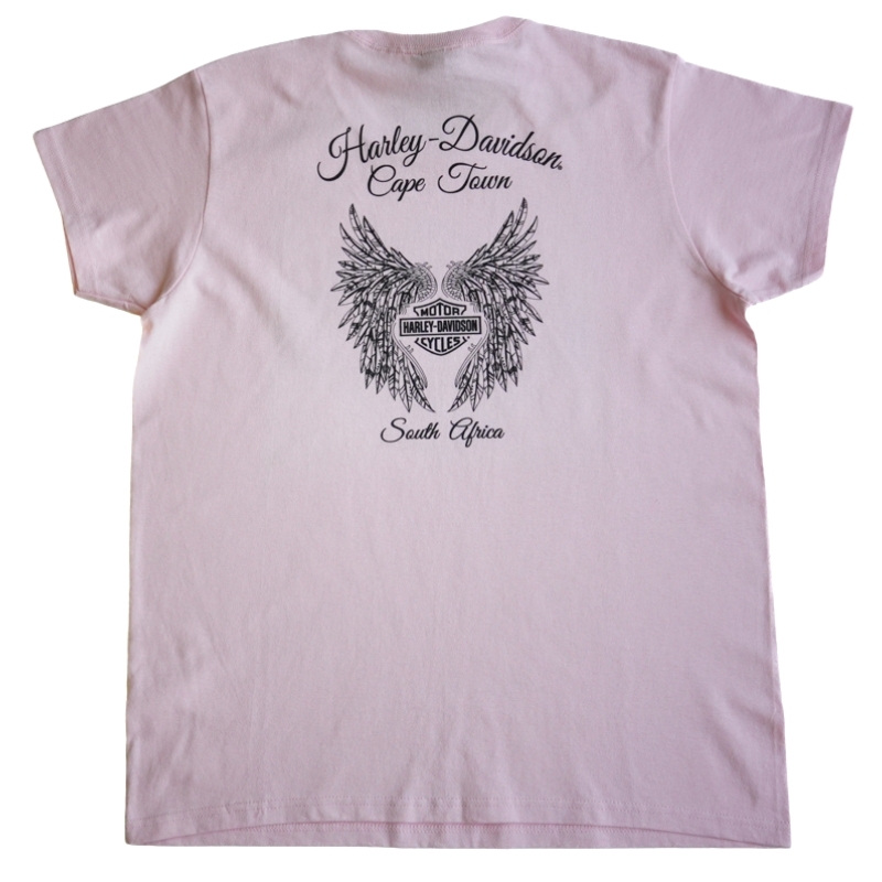 Womens Pink Bar & Shield Dealer Tee