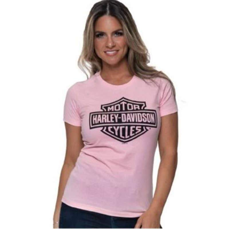 Womens Pink Bar & Shield Dealer Tee