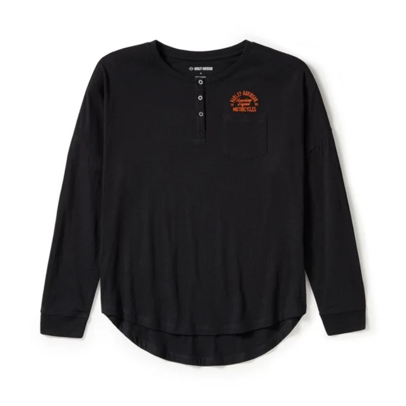 Heritage Long Sleeve Pocket Henley Top