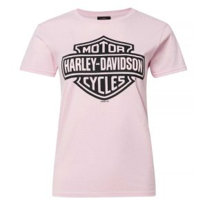Womens Pink Bar & Shield Dealer Tee