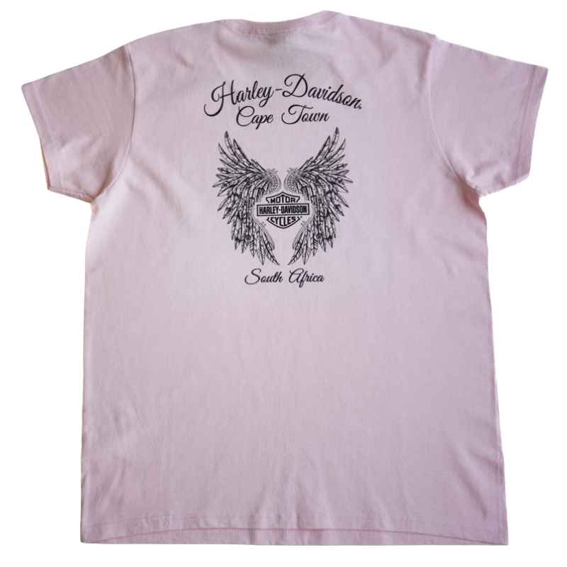 Womens Pink Bar & Shield Dealer Tee