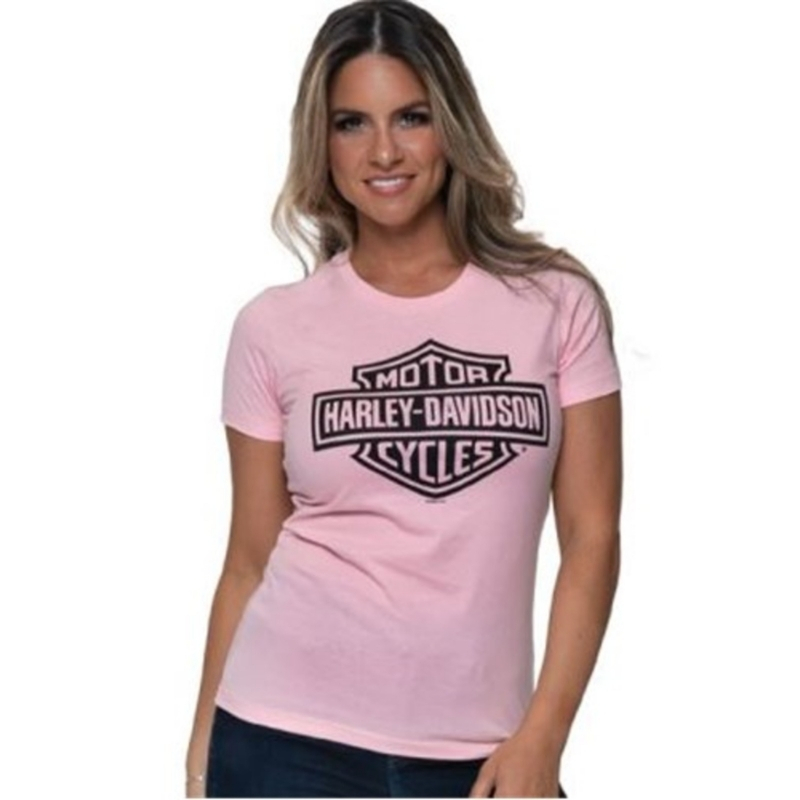Womens Pink Bar & Shield Dealer Tee
