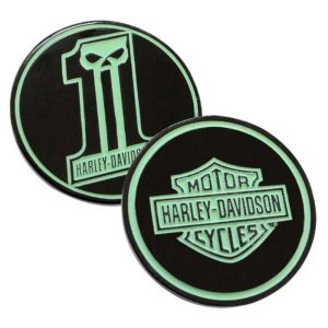 Glow In The Dark #1 Skull Challenge Coin, 1.75 In