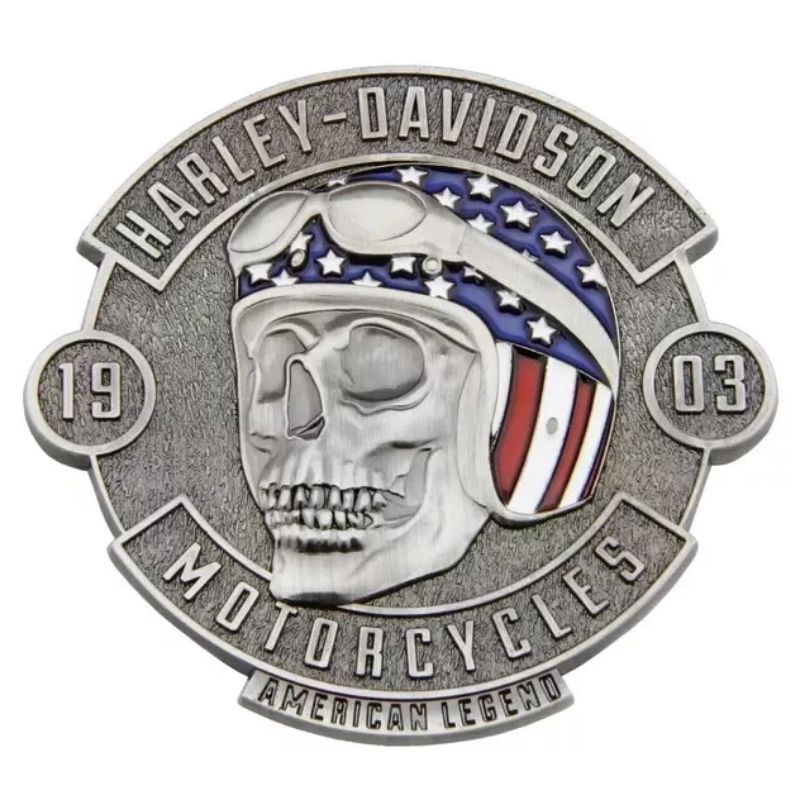 Merican Legend Skull Metal Magnet