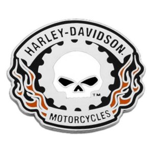 1.5 In. Sprocket Willie G Skull Metal Pin