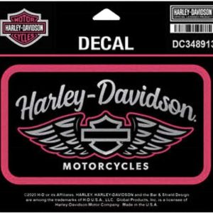 Winged Script Chrome Decal