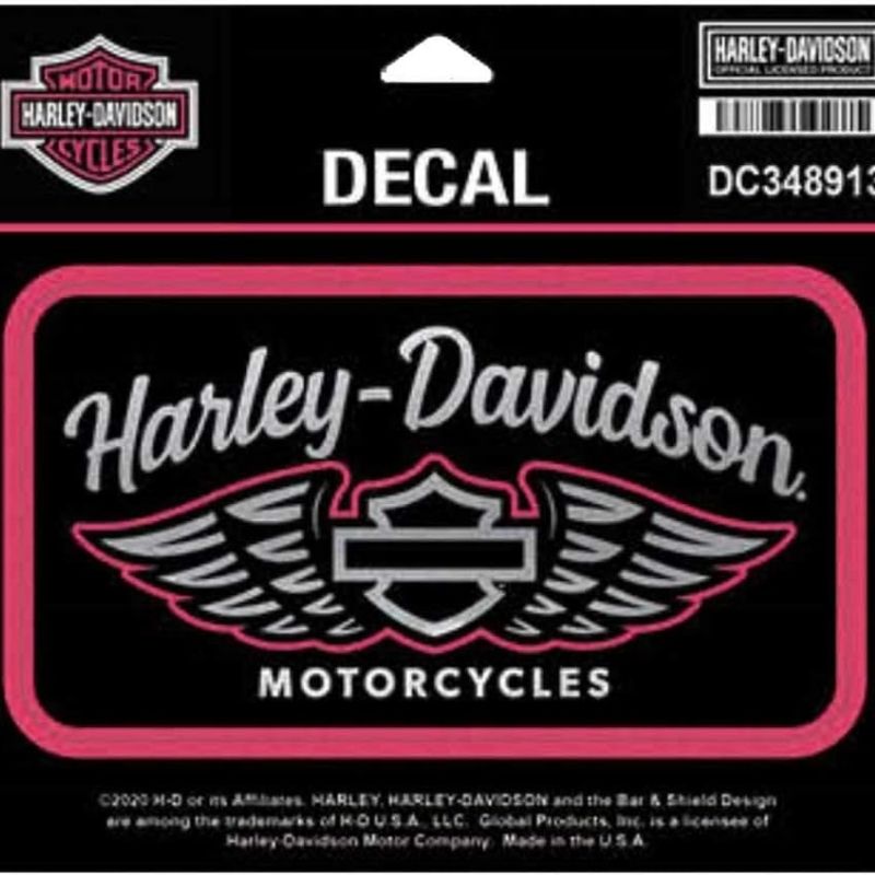 Winged Script Chrome Decal